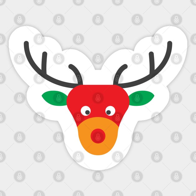 Santa Deer Sticker by IconTees